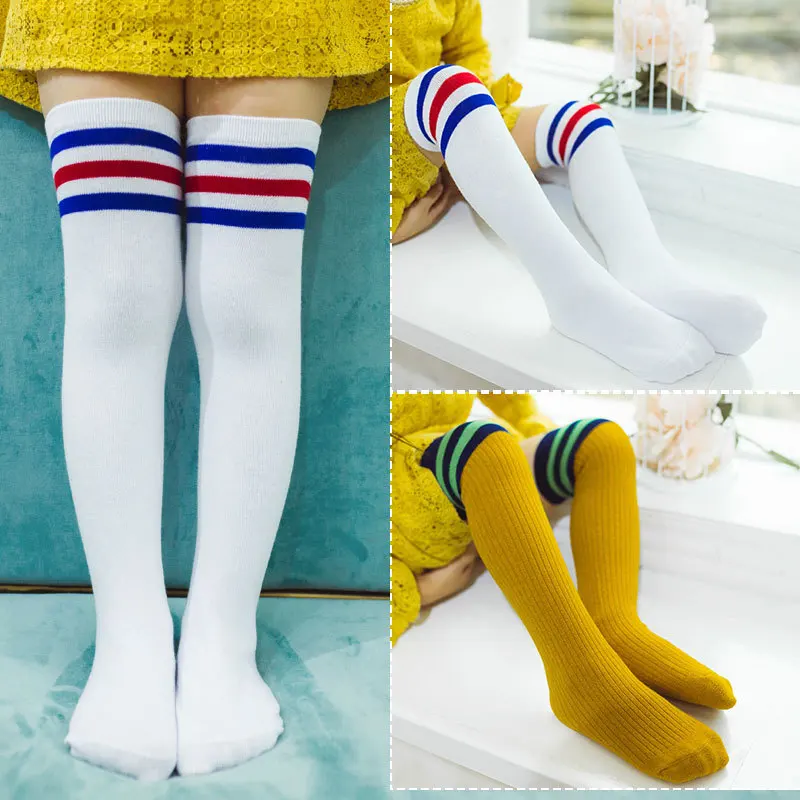 

2018 New Style Girls Tube Socks Spring And Autumn Baby over-the-Knee Stockings CHILDREN'S Stockings BOY'S Socks