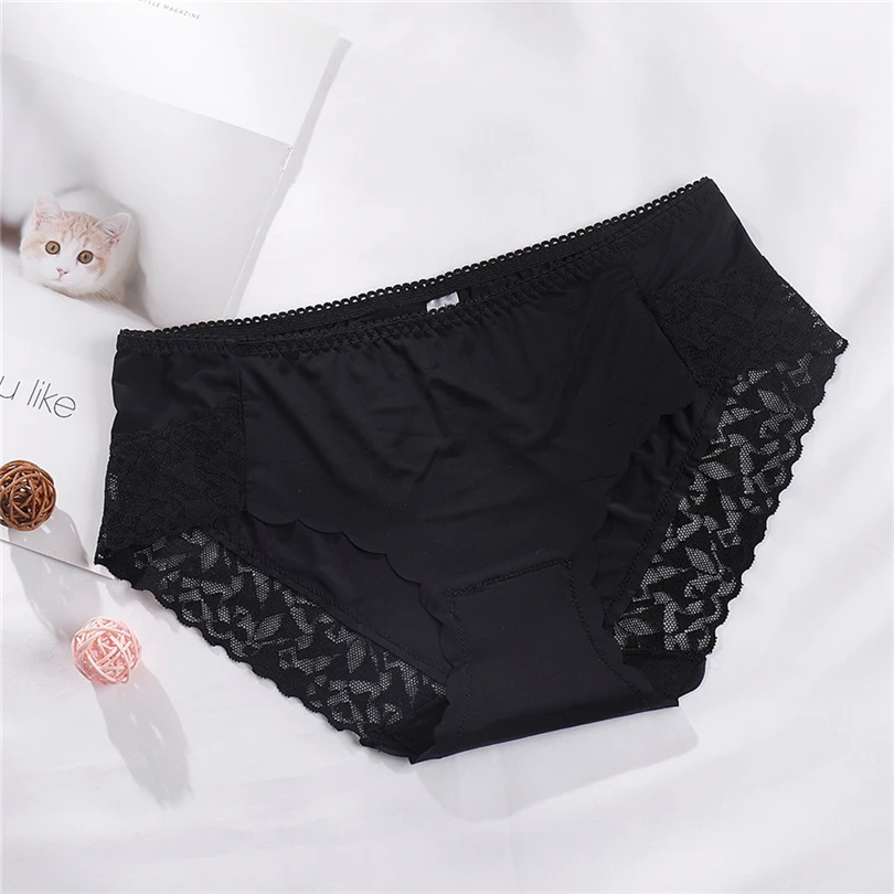 

Women Sexy Panties Woman Briefs Lace Mid Waist Breathable Soft Ladies Panty Figi Damskie Cuecas Feminina Tempting Lingerie A20