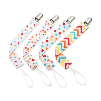 

4Pc Dummy Clip Baby Kid Soother Clip Chain Holder Strap Pacifier Modern Design 63HE