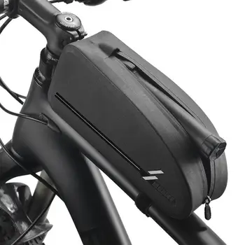 

Bicycle Bag Waterproof Cycling Top Front Tube Frame Bag Large Capacity MTB Road Bicycle Cycling Pannier Black Bike Accessories