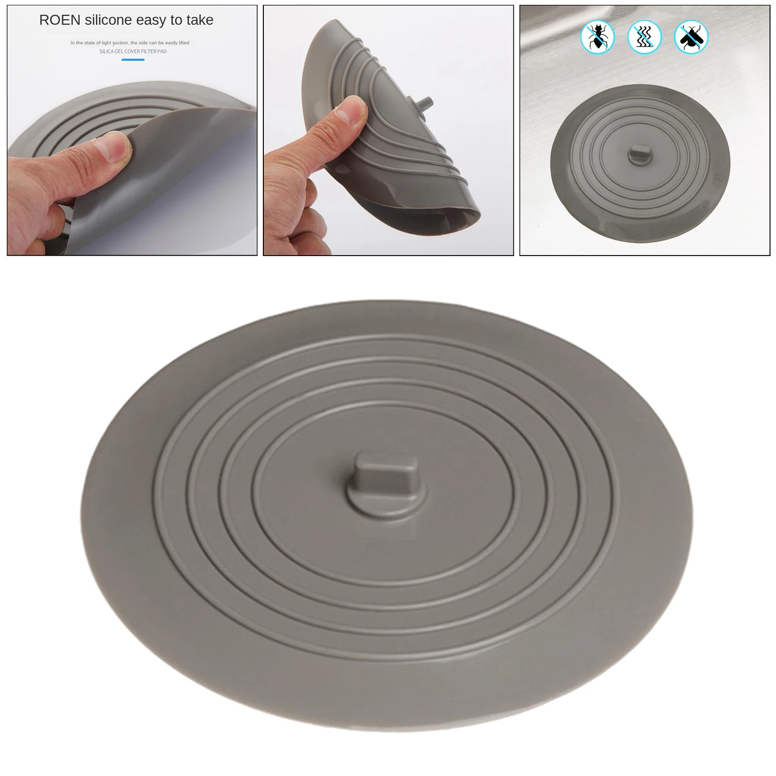 Silicone Tub Stopper Bathtub Drain Stopper Sealing Sink Stopper