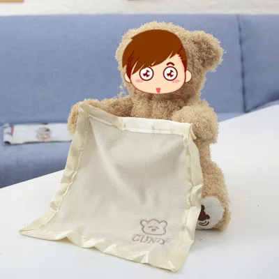 peek a boo bear Слон животные плюшевая мягкая Музыкальная кукла Кролик Слон интерактивная игрушка Peek A Boo электрическая для детей - Цвет: peek a boo bear