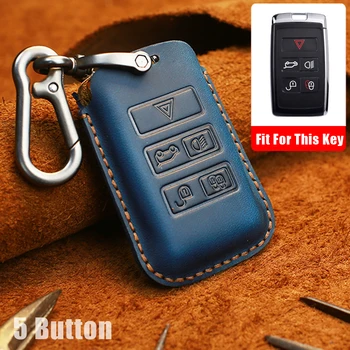 

Fashion High Quality Leather Car Remote Key Case Cover For 2018 Land Rover Range Rover Sport Evoque Velar Discovery 5 key bag