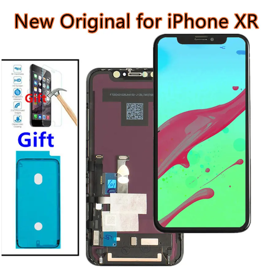 

6.1inch 1792x828 Original 1:1 for iPhone XR LCD Display Digitizer Screen Assembly with Frame, Black