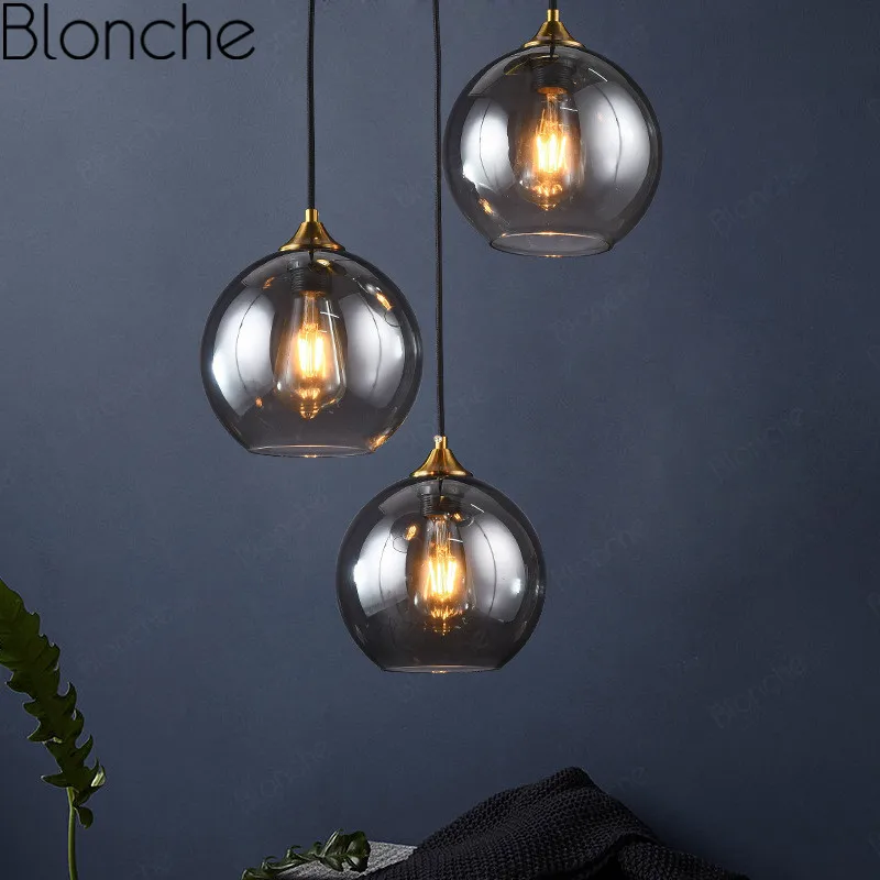 Nordic Creative Glass Pendant Lights Modern Led Hanging Lamps for Living Room Bedroom Restaurant Hanglamp Loft Decor Luminairas