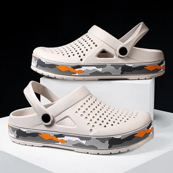

2020 Men Outdoor Sandals Crocks Summer Hole Shoes Sandalias Hombre Unisex Garden Shoes Light Beach Shoes Flat Sandals Slippers