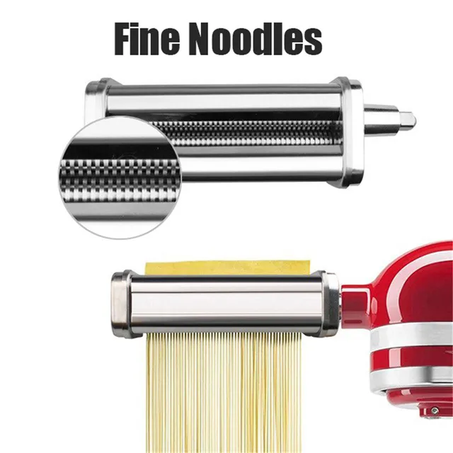 3Db Tésztavágók És Görgők Tésztakészítő A Kitchenaid Állvány Keverőkhöz Tésztahenger -Görgős Spagetti Vágó Fettuccine Vágókészlet - Image 5