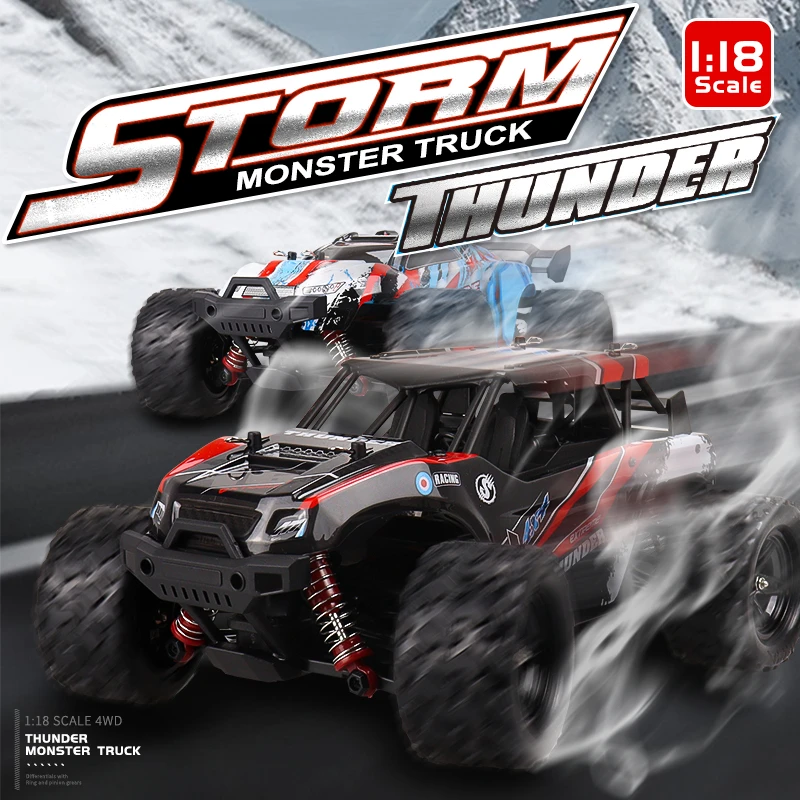 子供用高速ラジコンカー 4輪駆動 2 4g ビッグフット スケール1 18 リモコン付きおもちゃの車 Rc Cars Aliexpress