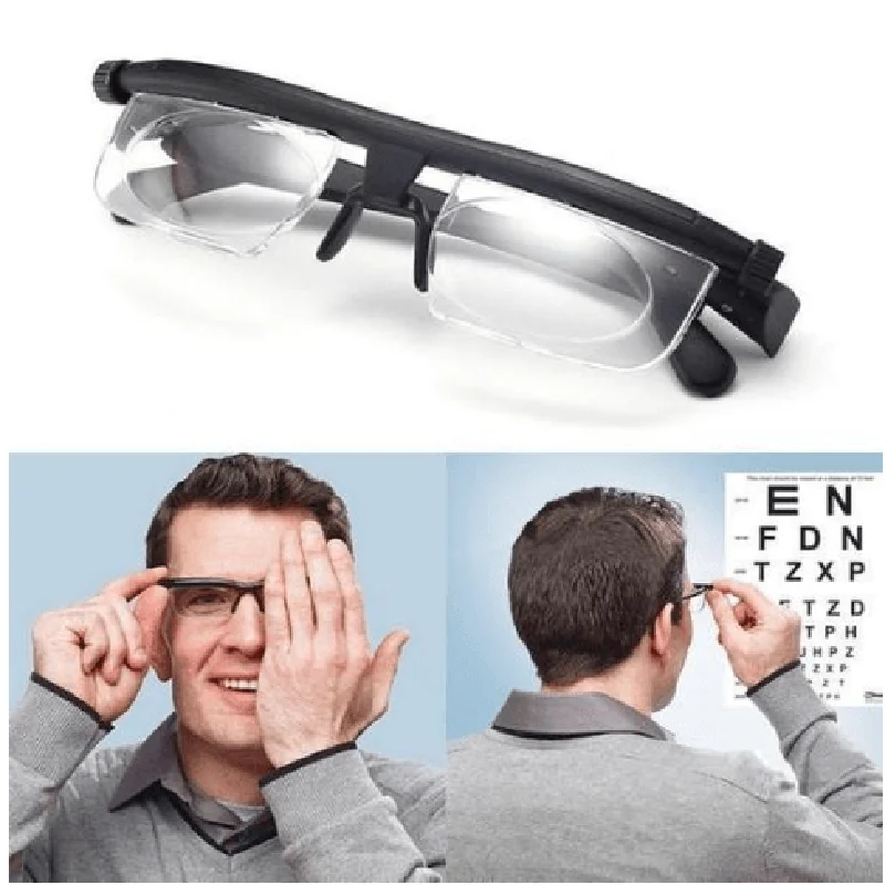 Gafas de lectura para miopía, lentes de enfoque ajustable de-3 A + 6 dioptrías, longitud Focal ajustable, Dropshippin - AliExpress