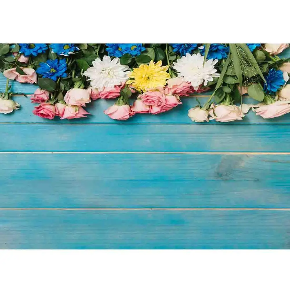 

SHENGYONGBAO Art Fabric Custom Photography Backdrops Prop Flower Wood Planks Christmas day theme Photo Studio Background NY-2198