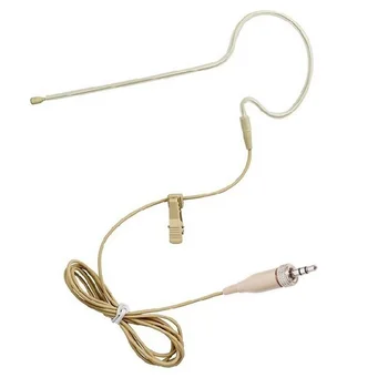 

Standard Bolymic Headset Earset Microphone Tan for Sennheiser Wireless Systems Omnidirectional mic Beige with 1/8" TRS Plug