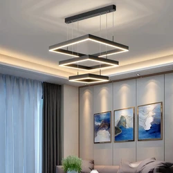 Plafonnier LED suspendu au design moderne, luminaire décoratif d'intérieur, idéal pour un salon ou une Table basse, 3 pièces 