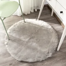 Ouneed 60X60 см детский игровой коврик круглые плюшевые шерстяные ковры для гостиной спальни домашний декоративный ковер коврики Solod мягкий коврик