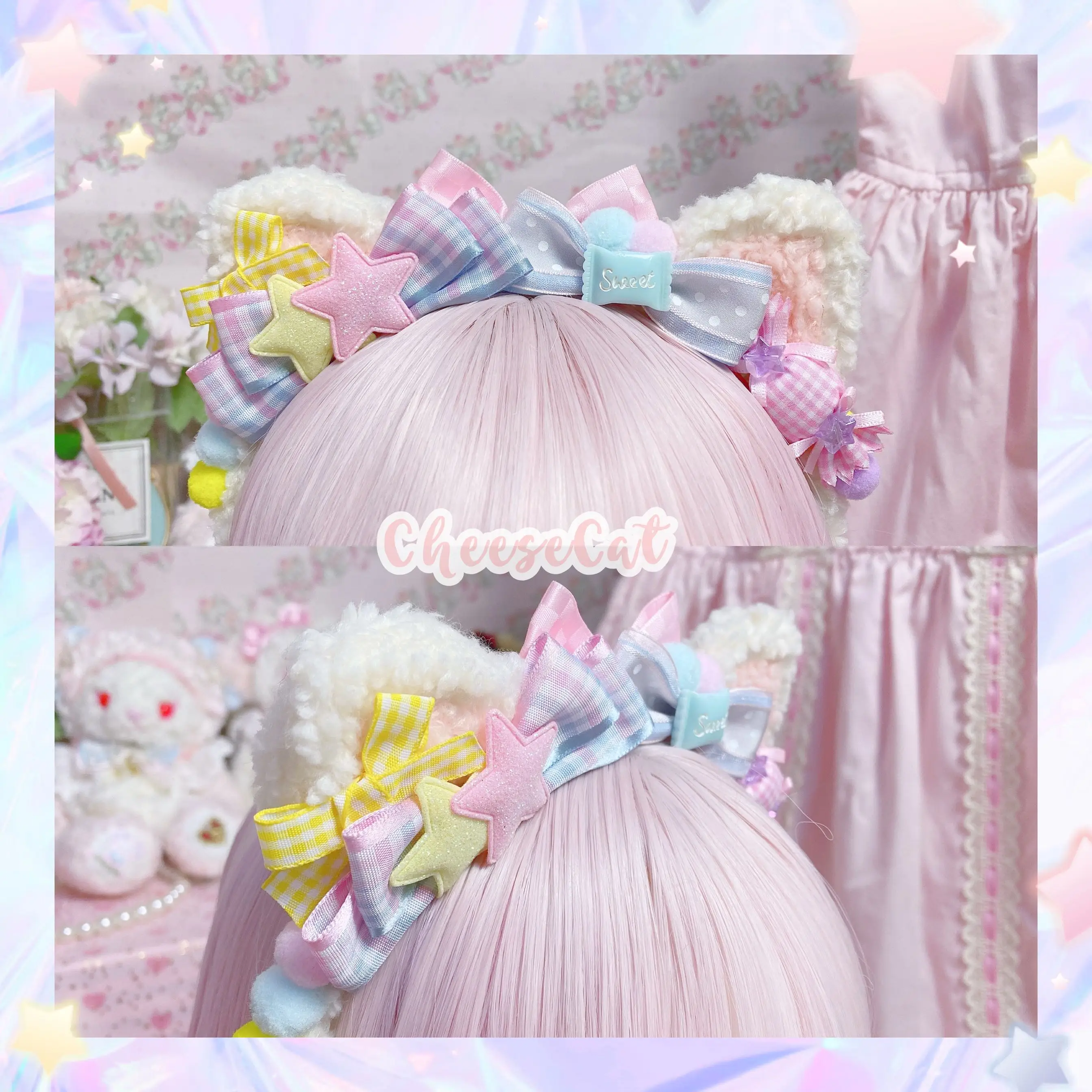 

Origional Cat Ears Sweet Bow Lolita Sweet Mother Hair Accessories KC Hairband