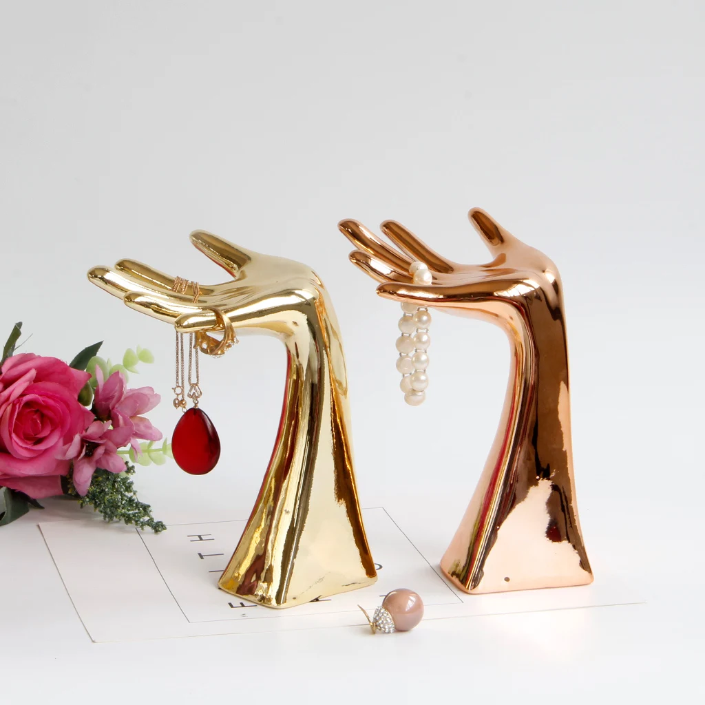 

Fashion Jewelry Display Stand Earrings Creative Mannequin Hand Necklace Bracelet Jewelry Storage Holder Organizer Display Rack