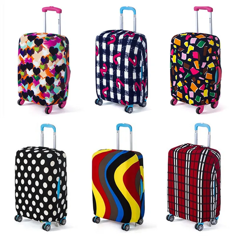 Дорожный эластичный Чехол для багажа геометрический защитный чехол для чемодана, подходит для 18-3" чехлов, аксессуары для путешествий