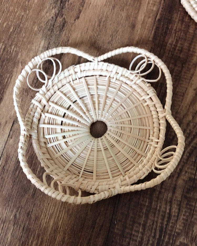 Rattan-Cup-Holder-Drink-Coasters-Natural-Woven-Floral-Shape-Heat-Insulation-Round-Tea-Pot-Placemat-Table-Decoration-Accessories