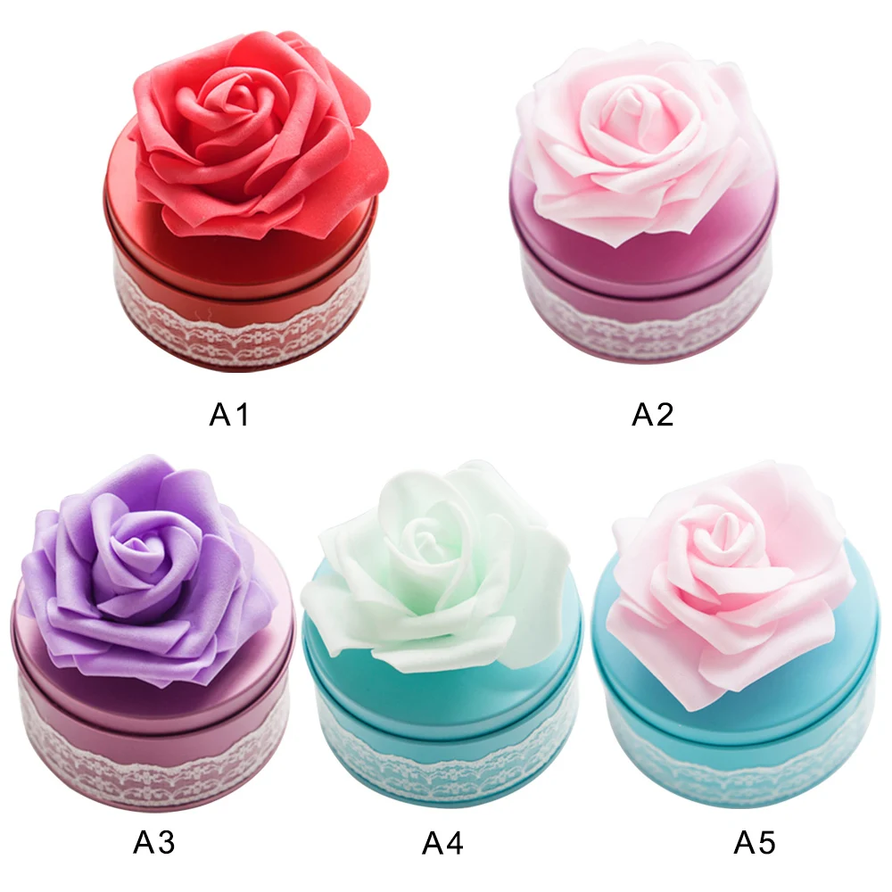

10 Pcs Party Round Shape Tinplate Wedding Candy Chocolate Boxes Favor Gift Box with Flower party wedding gift decoration
