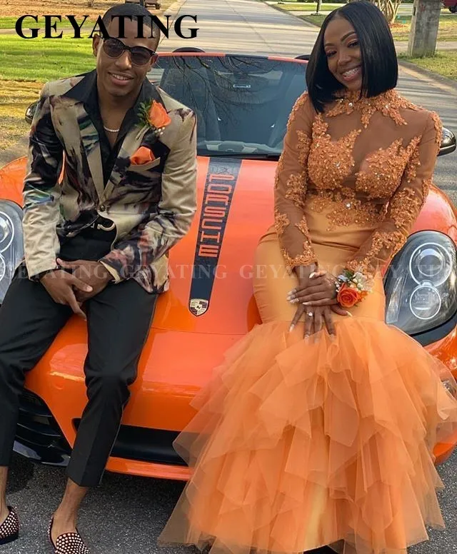 orange prom dresses