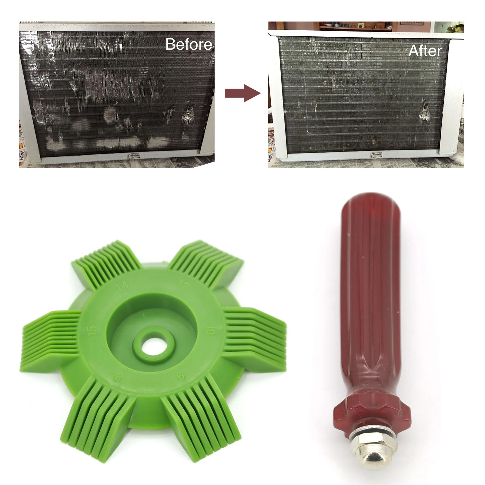 Car A/C Radiator Condenser Evaporator Fin Coil Comb Air Conditioner