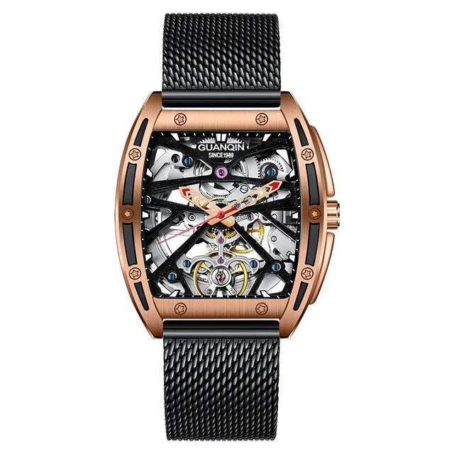 GUANQIN 2021 Men's Watches Mechanical Automatic Watch For Men Top Brand Luxury Stainless Steel Business Clock Relogio Masculino W Gold Black