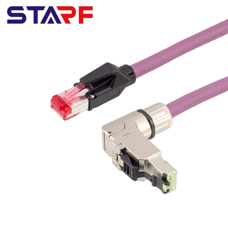 

Elbow metal RJ45 industrial camera network cable Industrial Internet of Things 90-degree RJ45 PIS information system