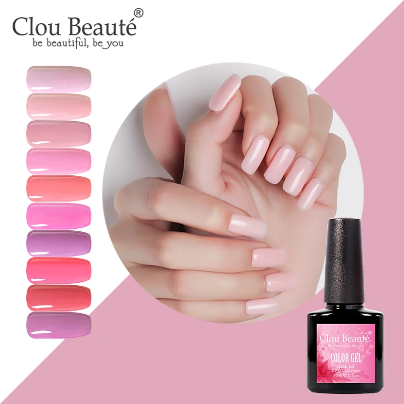 Полуперманентный Блестящий Гель лак для ногтей Clou Beaute 179 цветов 10 мл|Гель ногтей| |