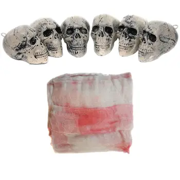 

1 Set Creative Decorative Blood Gauze Party Prop Skull Decor for Halloween Cosplay Party