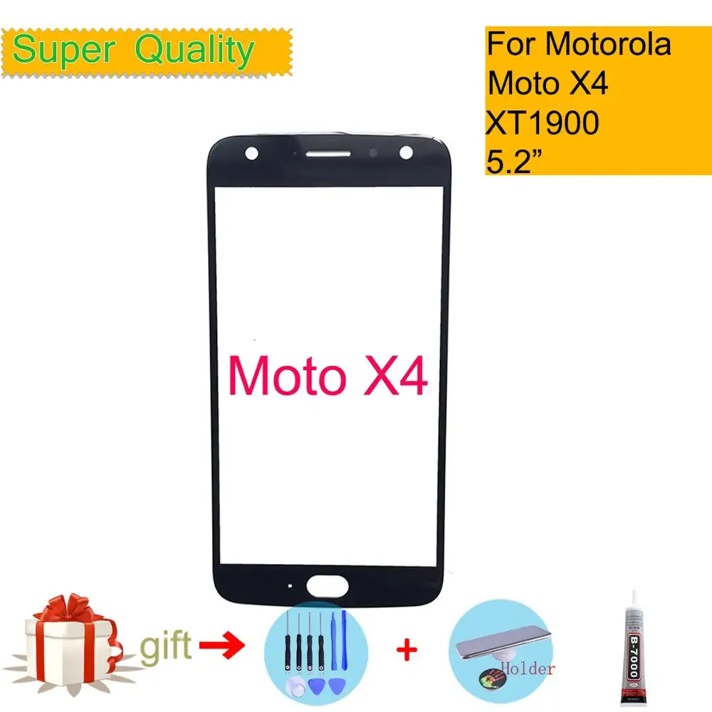

For Motorola Moto X4 XT1900 Touch Screen Front Outer Glass Panel Lens For Moto X4 LCD Front Replacement