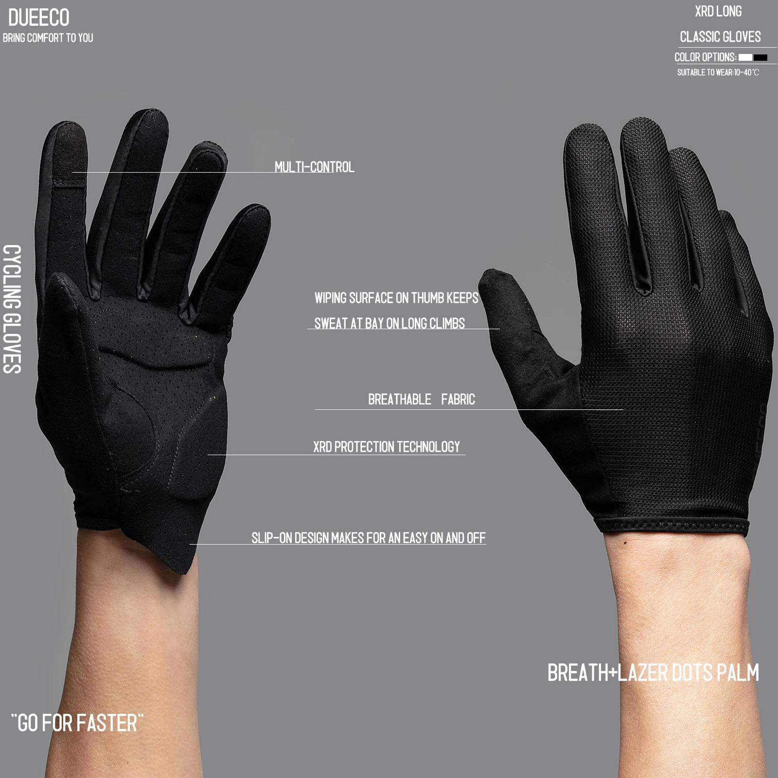 Mountain Bike Gloves,Bicycle Gloves,Full Finger Cycling Gloves-XRD Pad With Shock Absordbing MTB Gloves Full Finger For Men