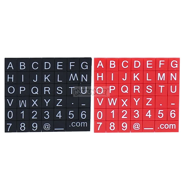 Marumine 3070 Tile 1x1 With Letter Alphabet Number Printing 41PCS  Building Bricks MOC Block DIY Constructor Model Accessories 6