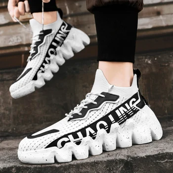 

Fashion New Men Shoes Summer Breathable Vulcanize Shoes Comfortable Outdoor Trend Men Casual Shoes Thick Bottom Street Sneakers