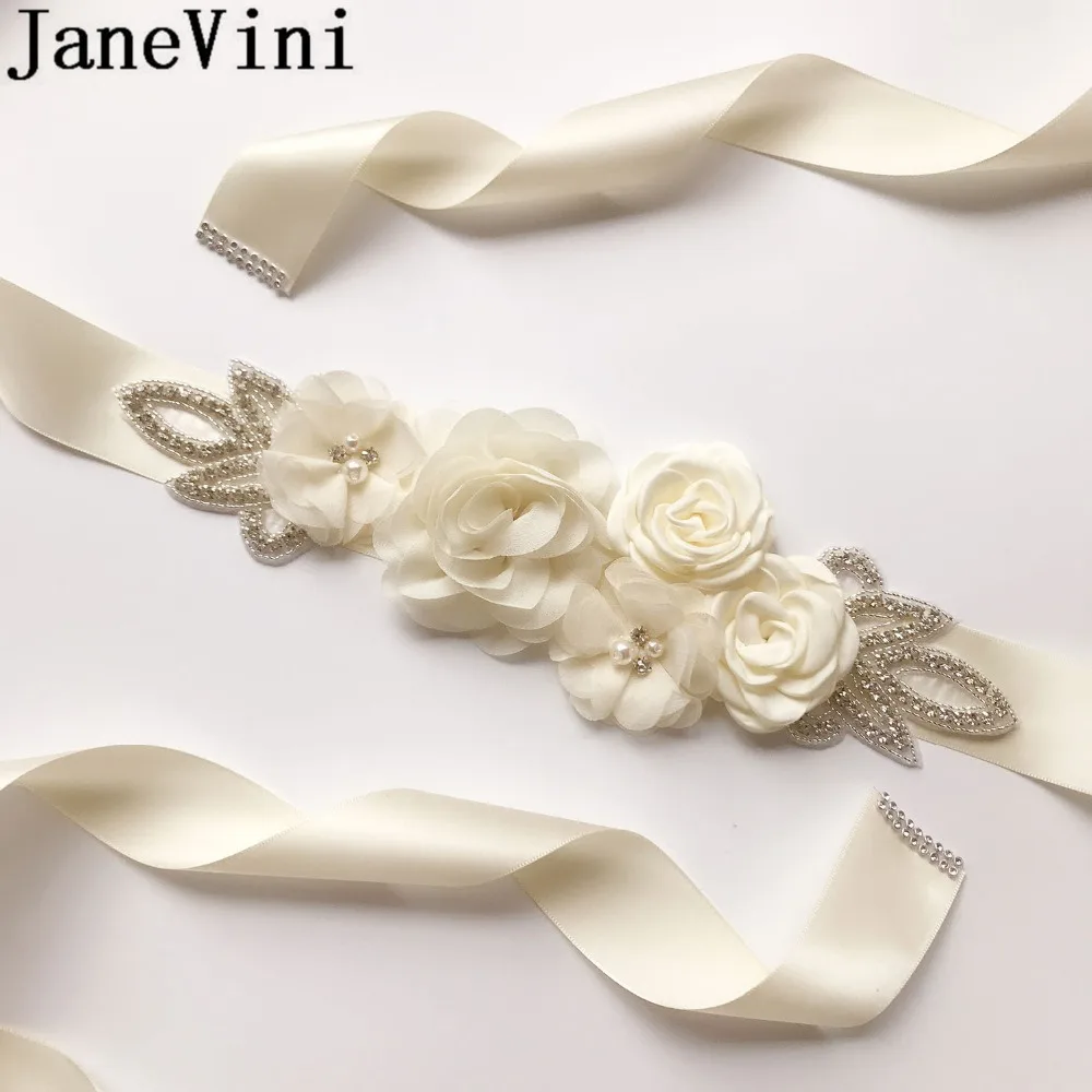 JaneVini,, ручная работа, тонкий пояс, стразы, жемчуг, цветы, пояс для невесты, элегантные кружевные ленты, Свадебные ремни для невесты