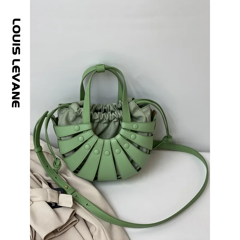 

Shell Vacation Veggie Basket Bag 2021 New Ins Portable Leather Bag for Women with One Shoulder Spring Summer Leisure Normore