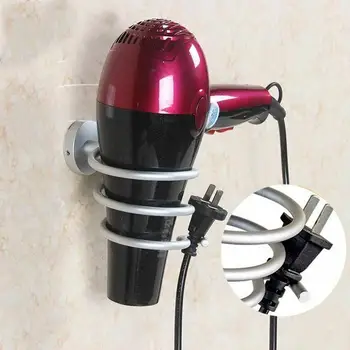 

Saving Space Metal Spiral Stand Hair Dryer Rack Wall Aluminum HoldShelf Space Styling Wall Dryer Drying Hair Stand Rack Bat J2M3
