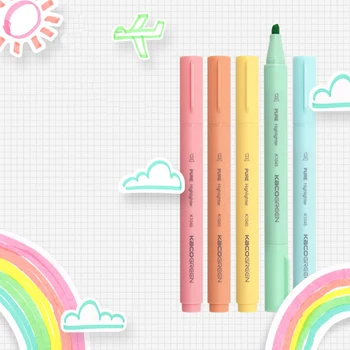 

Kawaii stationery Korean candy color highlighter learning hand account diy graffiti pen key marker marker set