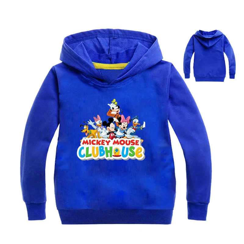 

2019 New Mickey Mouse Donald Duck Hat Guard Leisure Top Children's Multi colored Hoodies sweater Boys and girls clothes