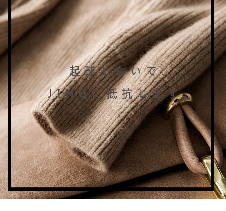 ALKMENE new knitted cashmere sweater women's cardigan in the long section autumn outside loose Korean wool shawl coat