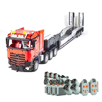 

NEW Technic RC Power Mobile RC low loader with ramps Carriage Towing Head MOC Building Blocks Bricks DIY Toys Kids Toys