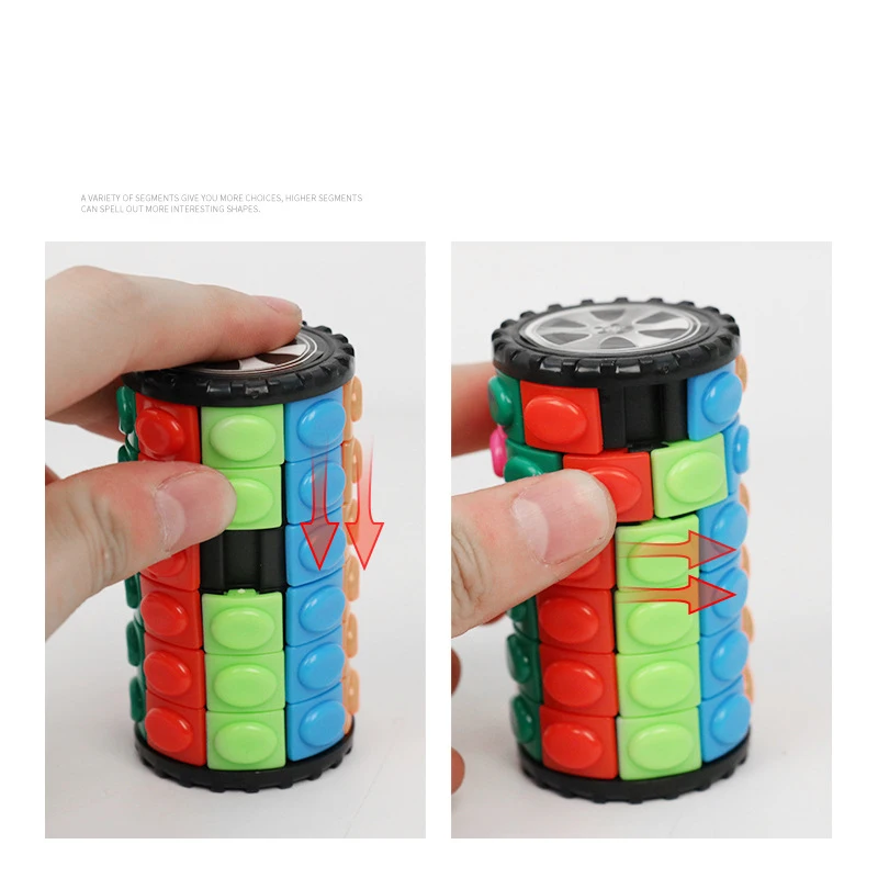 Кубик рубика Красочные Волшебная башня куб дети мерные раздвижные 3D Обучающие игрушки-пазлы для детей и взрослых Смешные анти-стресс 3*3*8 куб