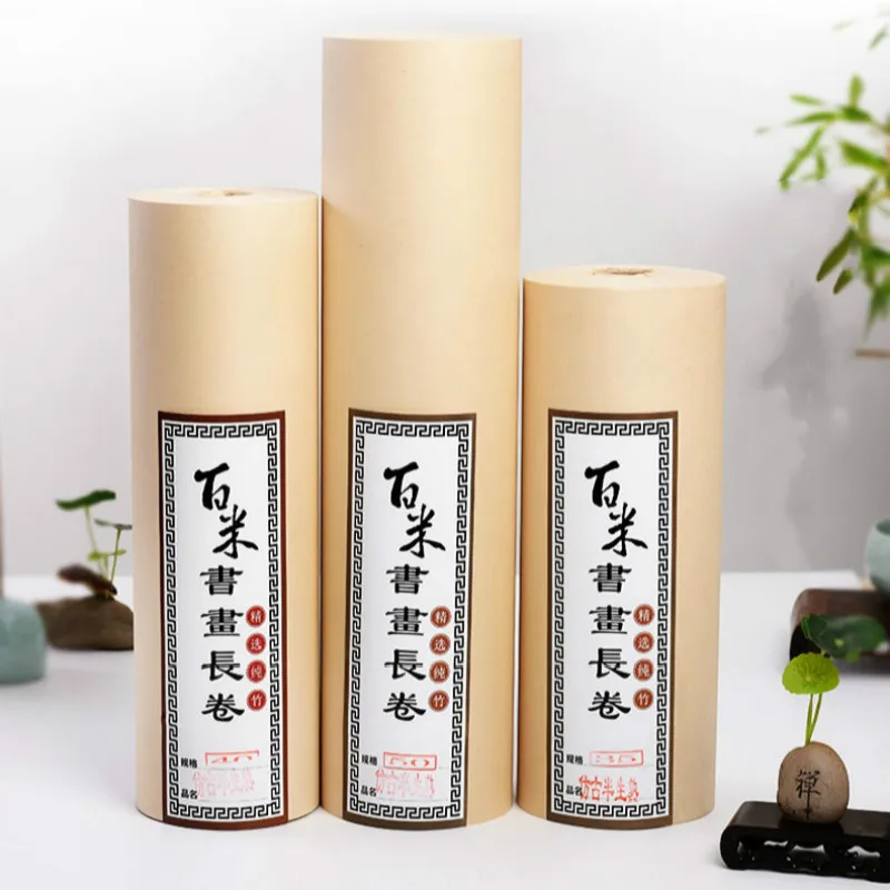 Китайская рисовая бумага Золотая фольга Xuan для рисования каллиграфии рулон