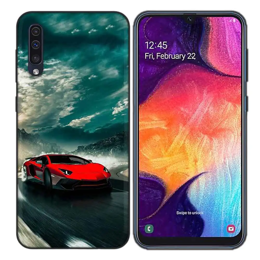 Серый Горячий автомобиль автом силиконовый чехол Обложка для samsung Galaxy A7 A9 A10 A20 A30 A40 A50 A60 A70 A80 A20E A90 5 г Примечание 10 M40 чехол - Цвет: Серый