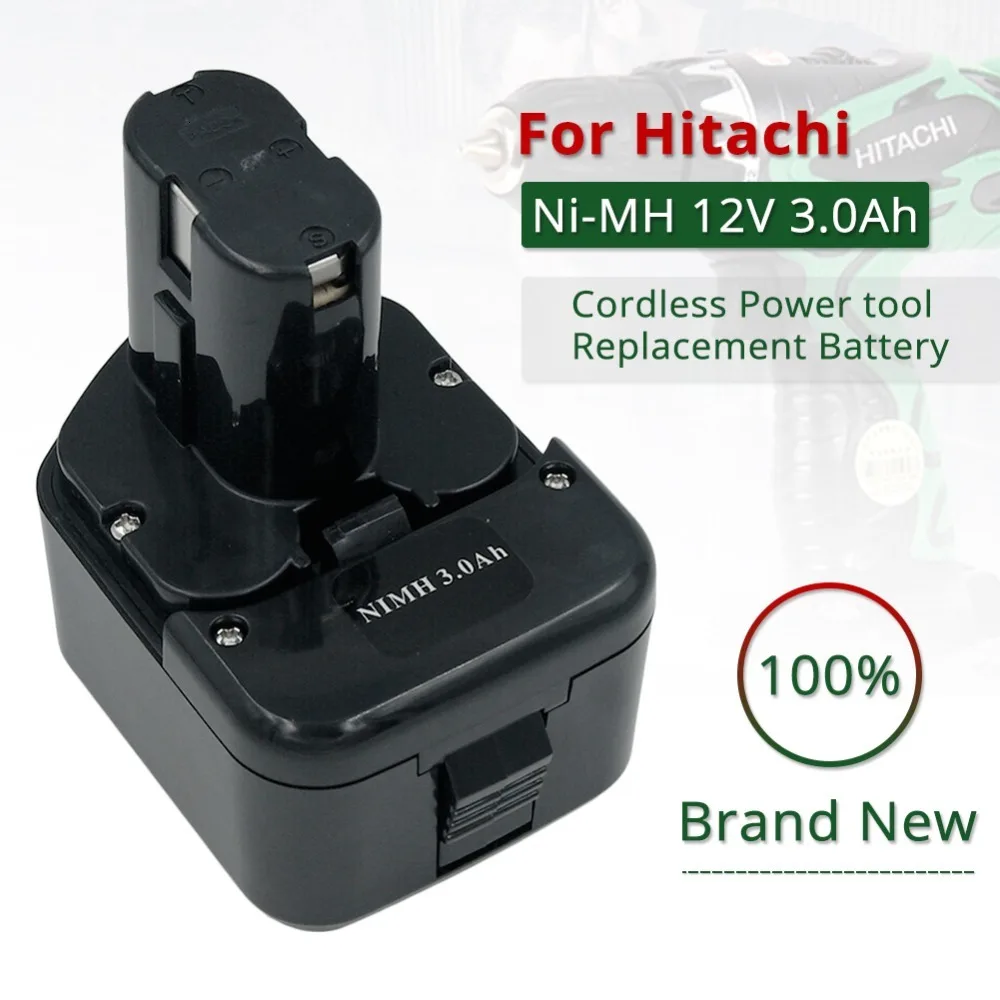 Ni-mh 12 В 3.0Ah аккумуляторная батарея для замены электроинструмента для Hitachi EB1214S EB1214L EB1230HL EB1230R EB1230X EB1233X