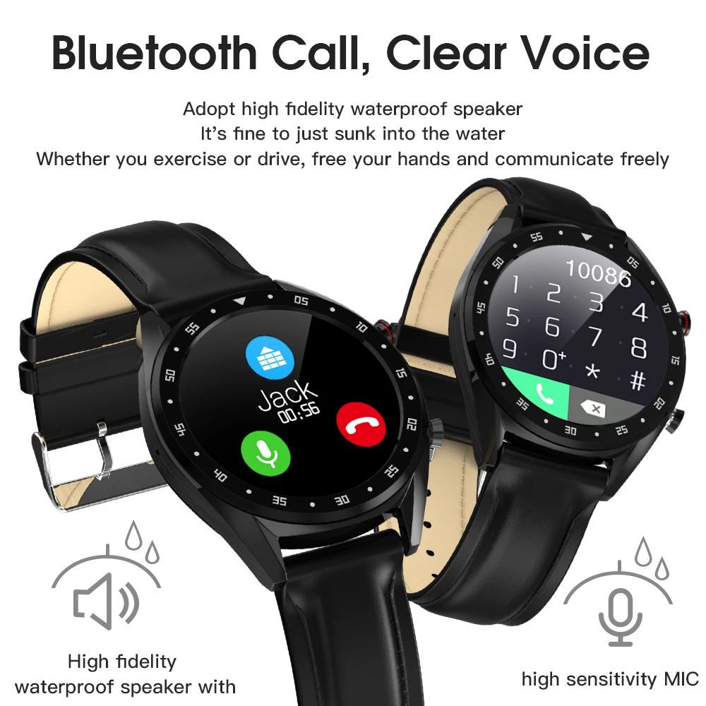 Cena 2019 najnowszy PPG + ekg inteligentny zegarek mężczyźni w pełni z okrągłych ekran dotykowy Bluetooth połączenia Ip68 wodoodporny pasek wymienny Smartwatch