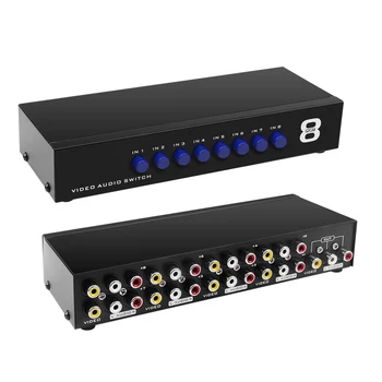 

8 In 1 Out 8 port Converter Selector Box Audio Video AV Composite AV Switch Box AV Switcher Splitter