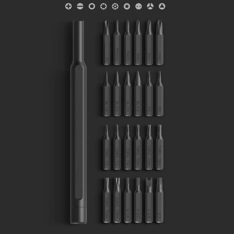 Xiaomi Mijia Wiha точный шуруповерт ежедневного использования Комплект 24 магнитные биты коробка al отвертка для Xiaomi умный дом