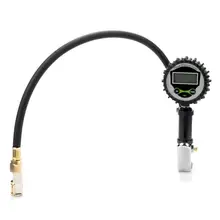 Цифровой шинный Давление датчик с светодиодный подсветкой Дисплей Heavy Duty с разбойником шланг автомобильный шиномонтажный инструмент для Авто Мото