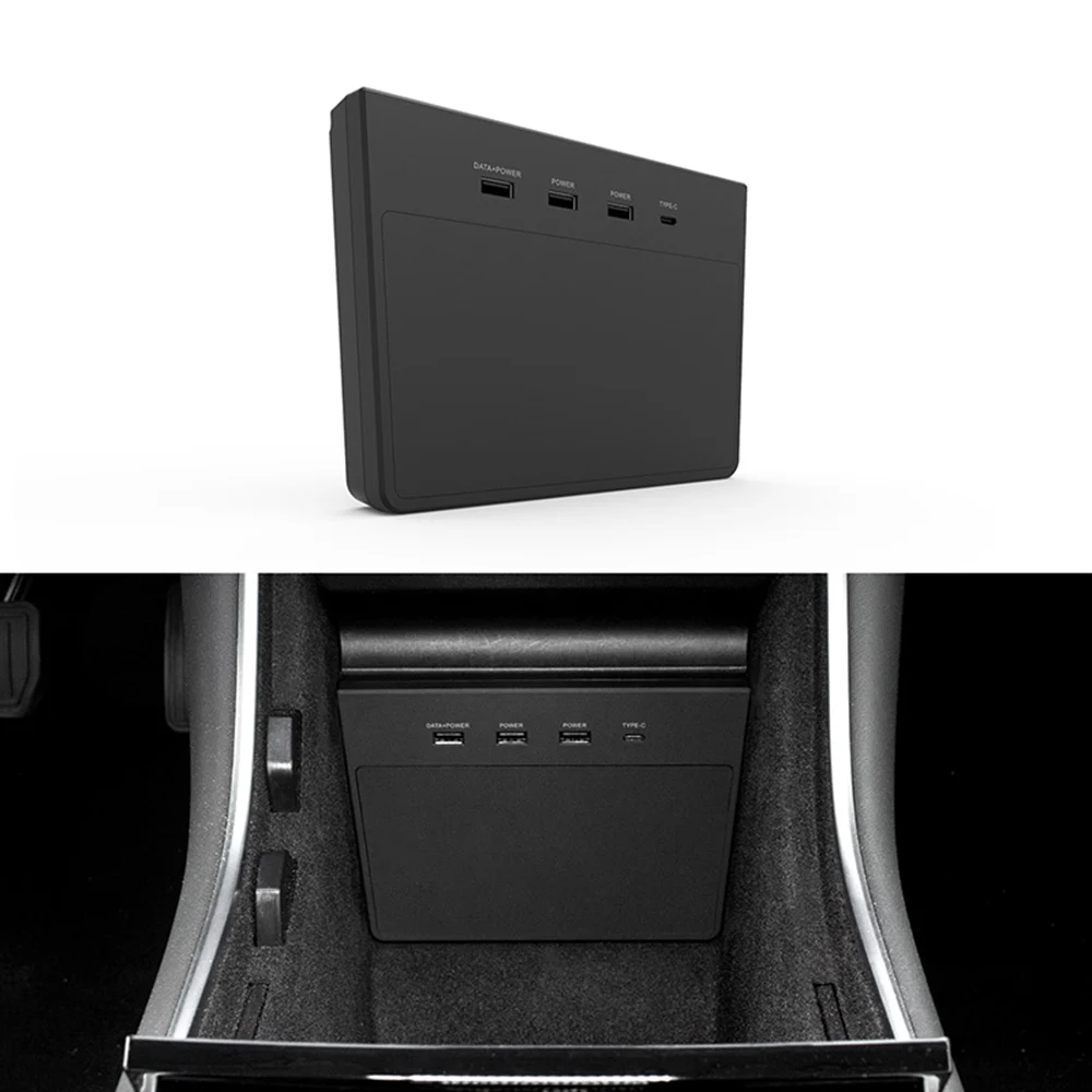 Автомобильные аксессуары для Tesla Model 3 Multi USB 5 портов концентратор SSD диск интерьер
