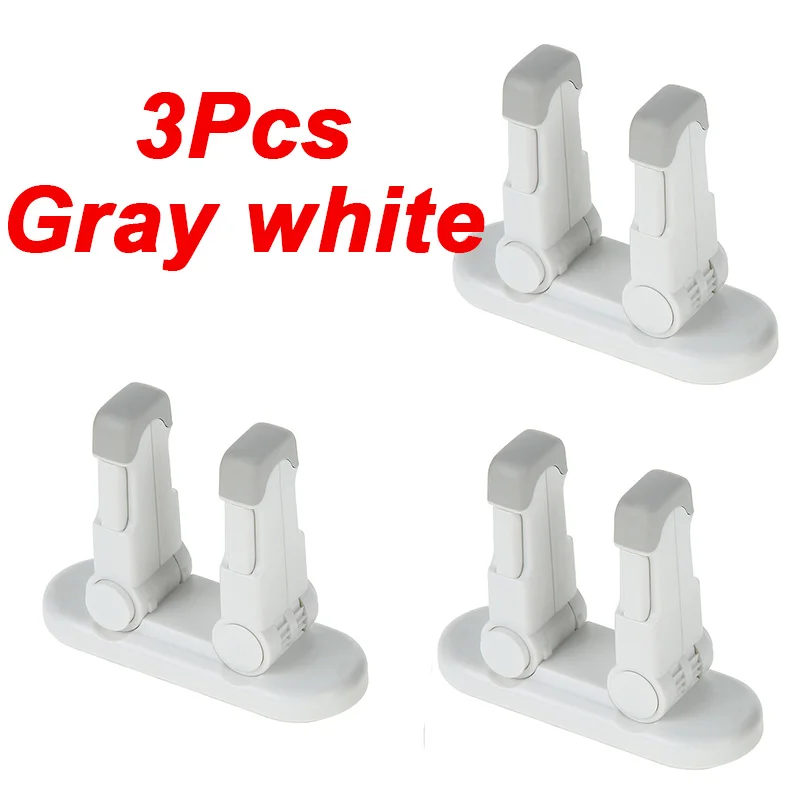 3 Pcs Gray White 3 шт./партия, защитный замок для детей, дверная ручка для детей, замок-рычаг, защита от Открывания Окна, защита от открывания двери для малышей - Цвет: 3 Pcs Gray White
