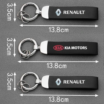 

Metal+Leather Car Keychain Key Chain Car Interior For Chevrolet SUZUKI Fiat Subaru Peugeot Citroen JEEP Mitsubishi Mazda KIA